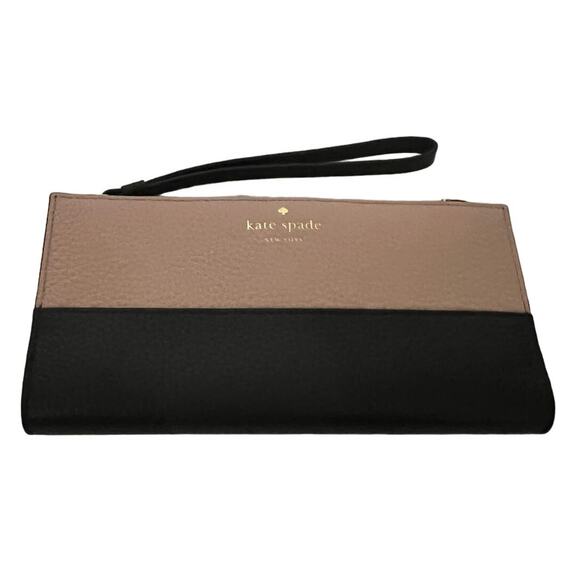 NWT Kate Spade Women's Small Spencer Slim Leather Bifold Wallet In Warm Beige - Picture 1 of 7